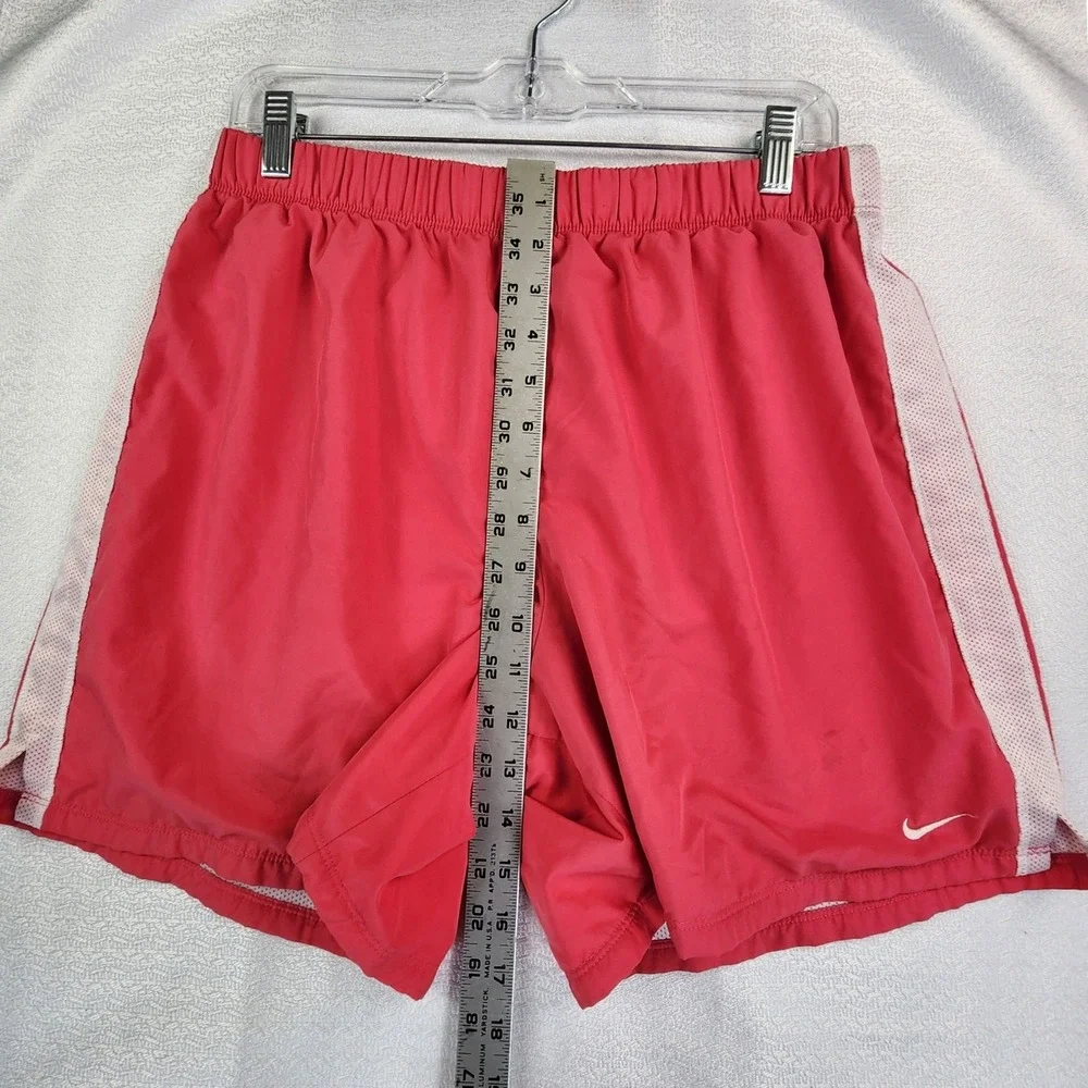 Nike Large L Red Performance Mesh Lined Athletic Running Shorts Gym Workout